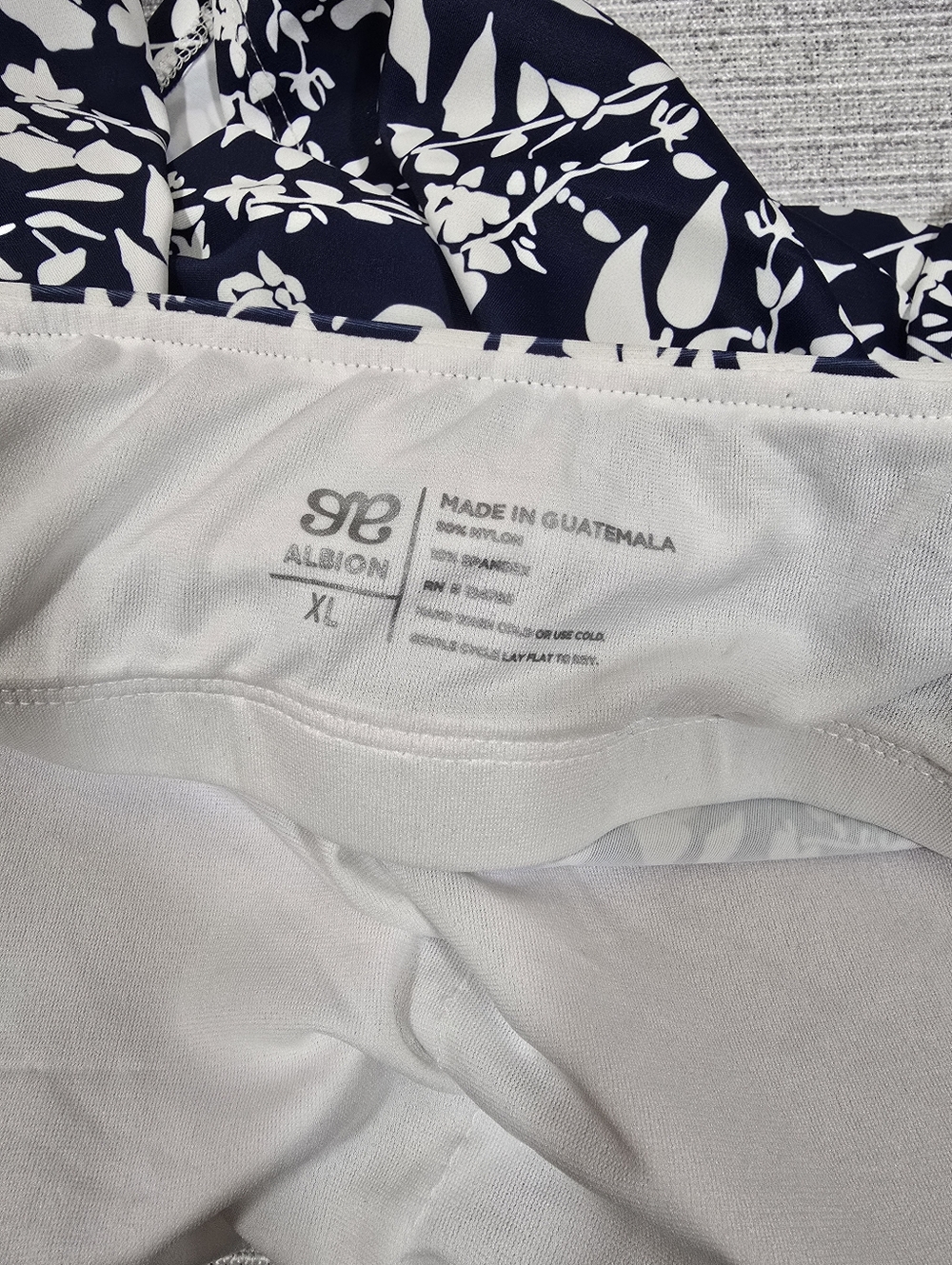 Albion Navy and White Floral Swim Top - Picture 8 of 9